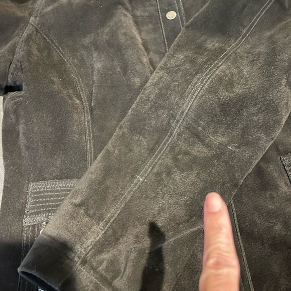 Chico’s women’s L(12) black suede jacket - Picture 13 of 16